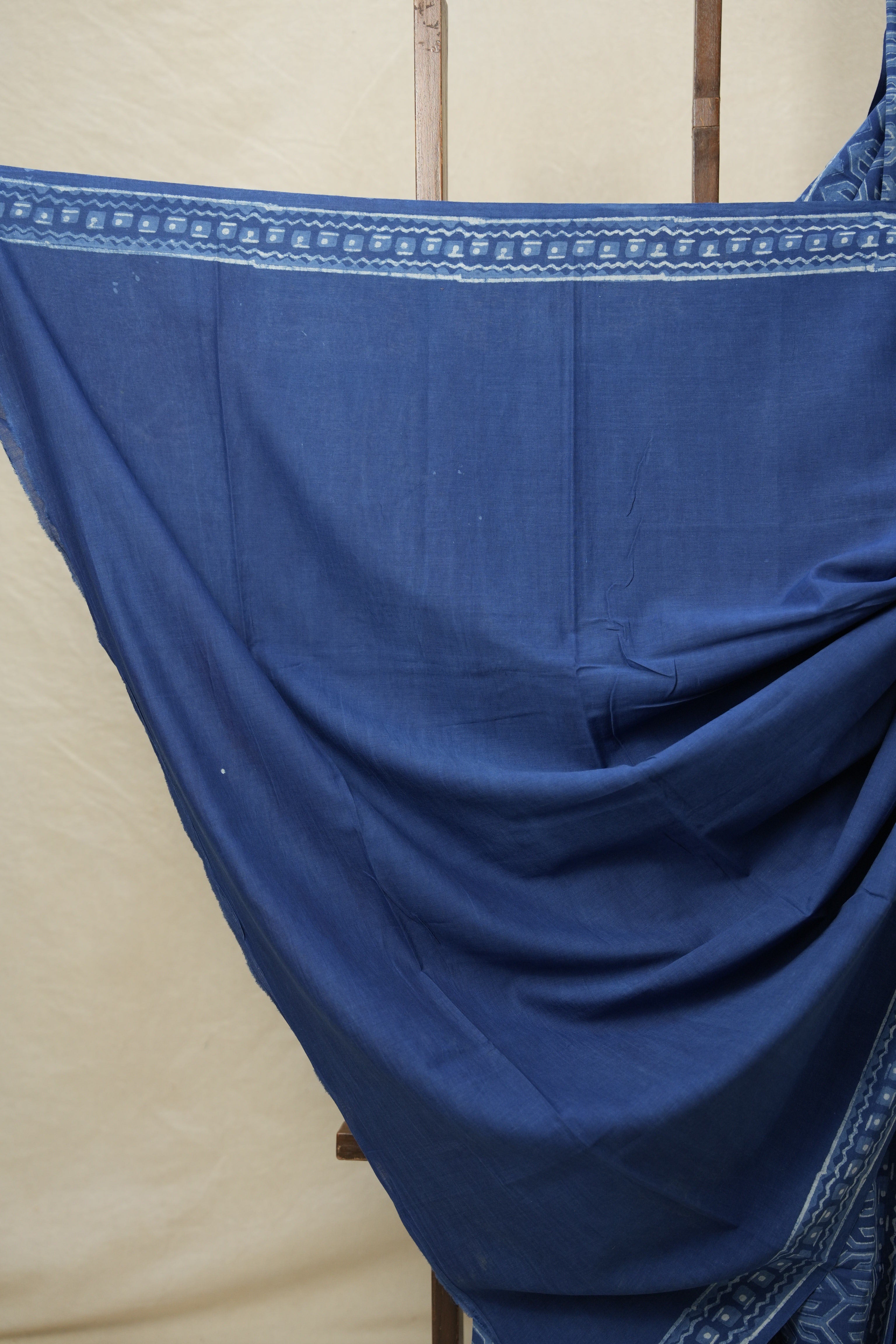 Indigo Blue HBP Cotton Saree - SRIBCS3114