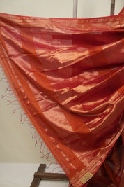 Orange Maheshwari Saree - SROMS1146