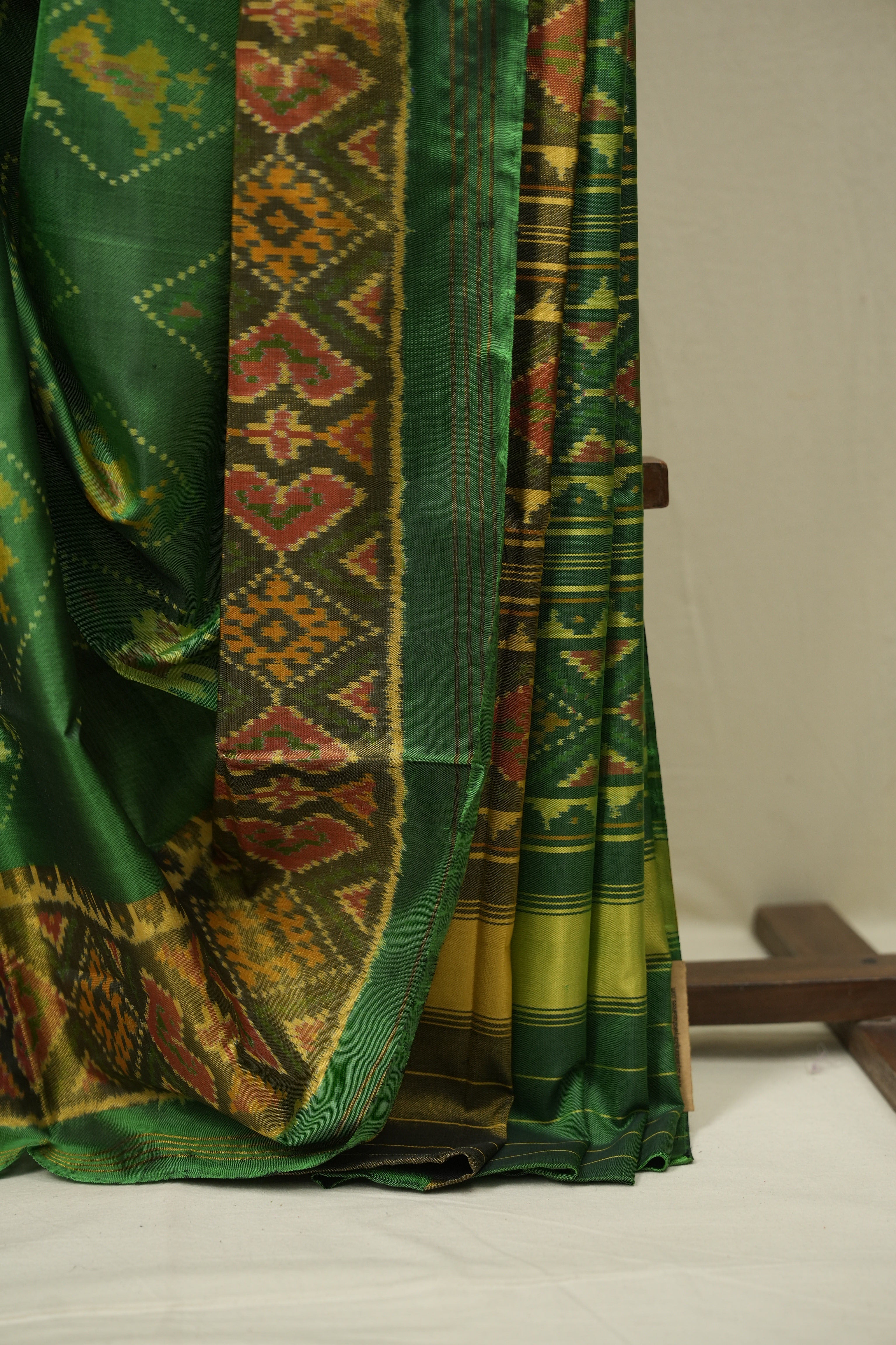 Parrot Green Rajkot Patola Silk Saree - SRPGRPSS644