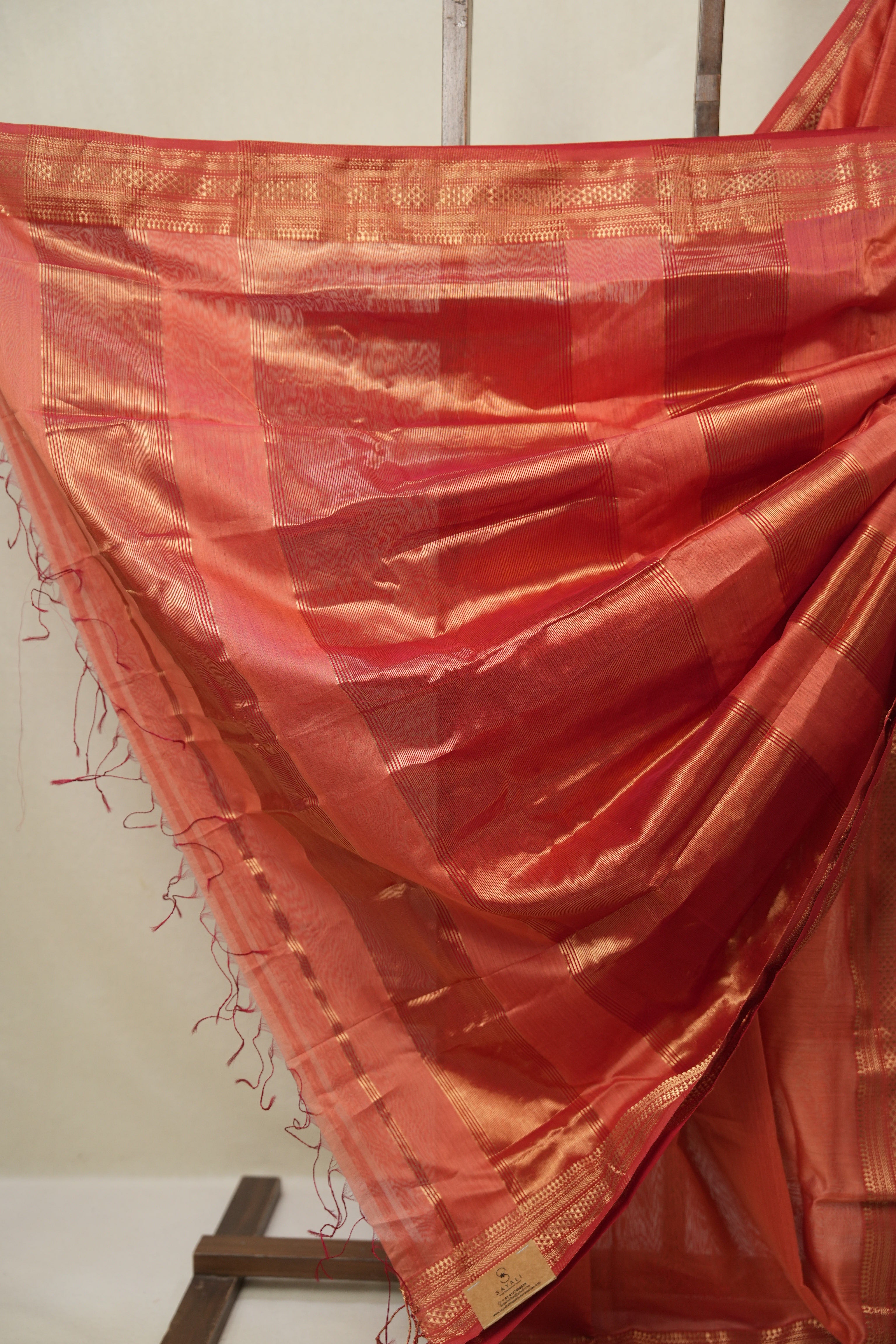 Peach Maheshwari Saree - SRPMS1147