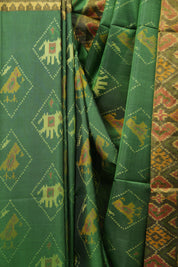 Parrot Green Rajkot Patola Silk Saree - SRPGRPSS644