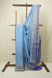 Light Blue Rajkot Patola Silk Saree - SRLBRPSS654
