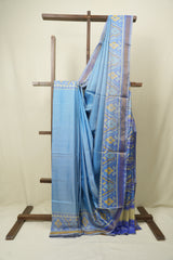 Light Blue Rajkot Patola Silk Saree - SRLBRPSS654