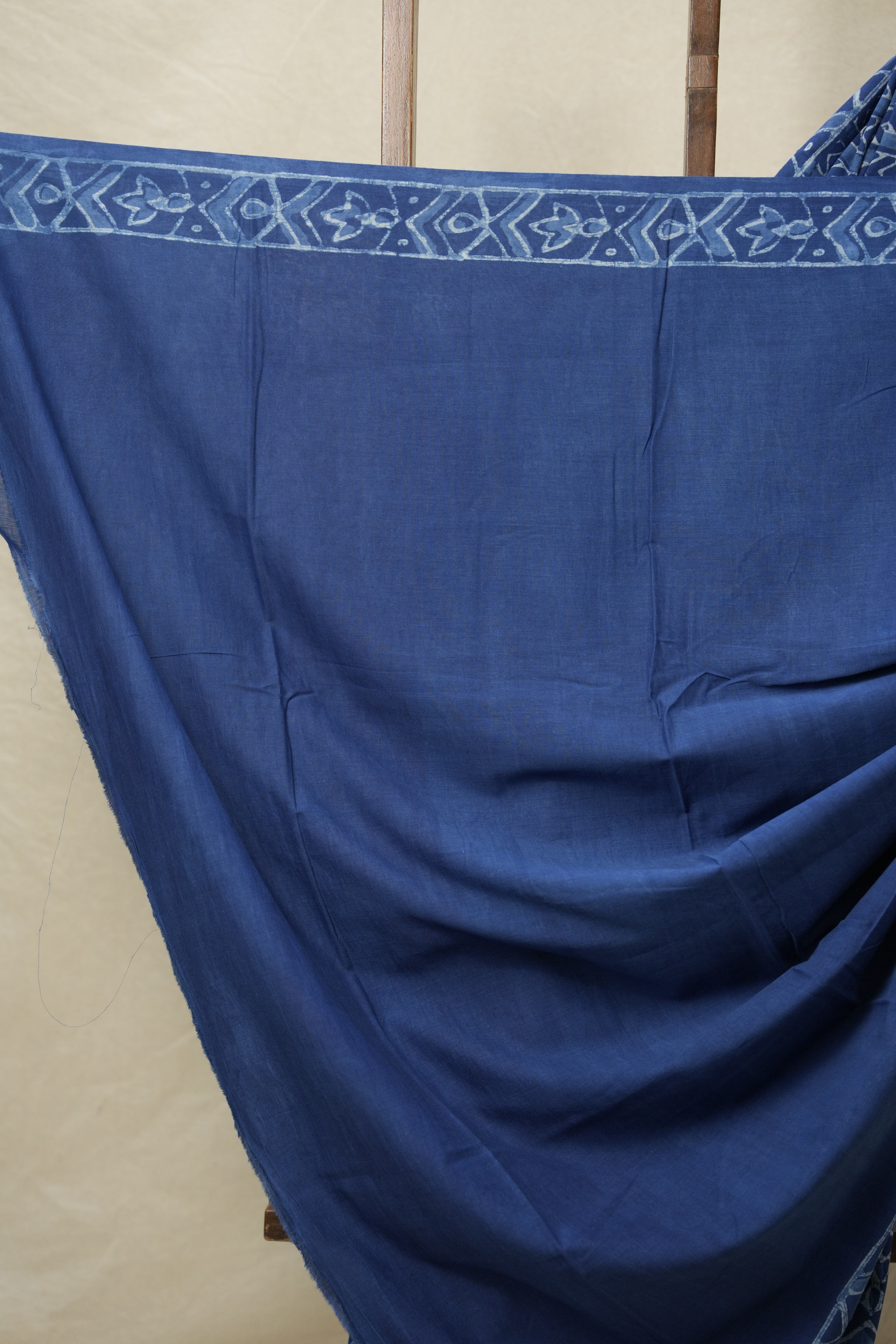Indigo Blue HBP Cotton Saree - SRIBCS3109