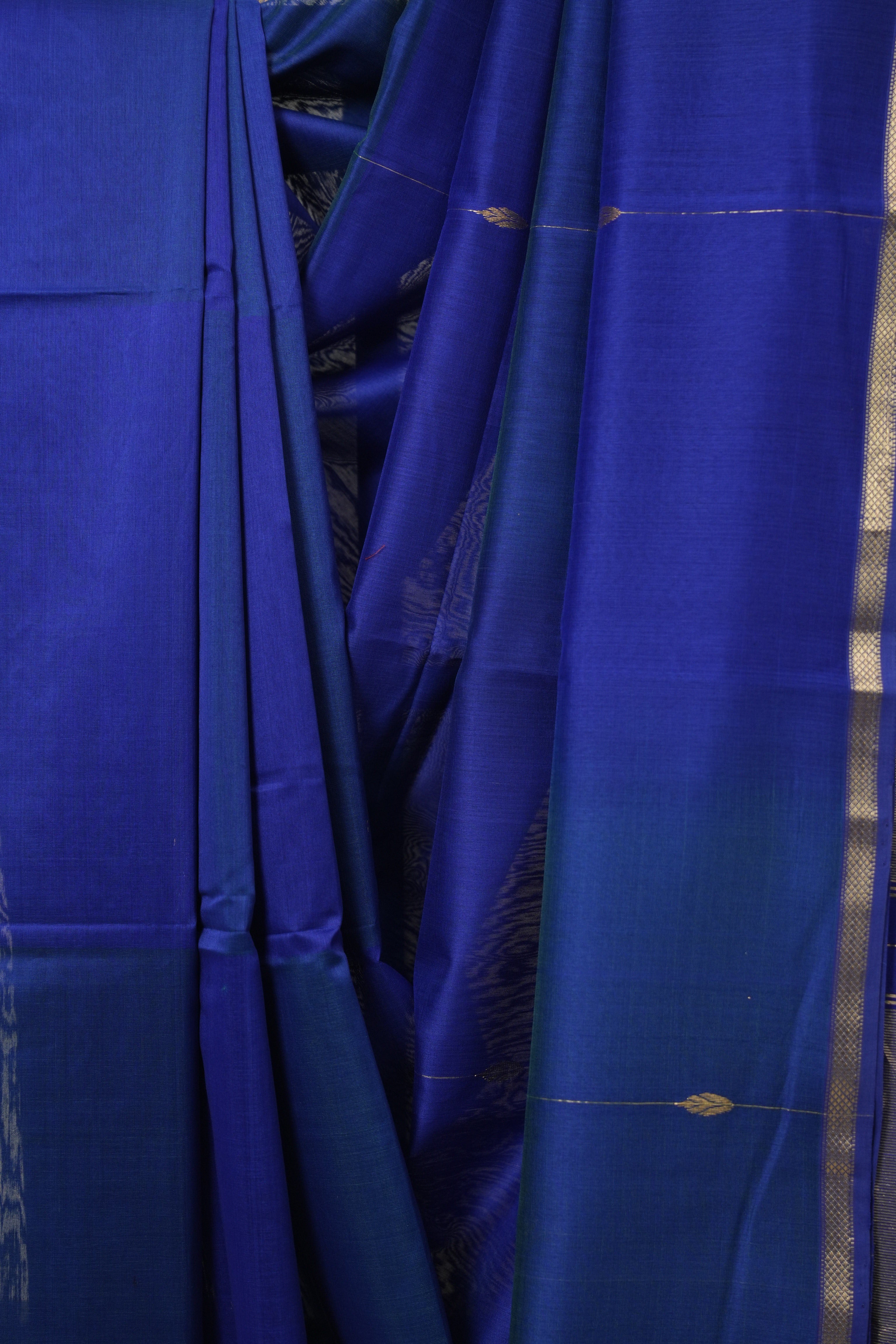 Blue Maheshwari Saree - SRBMS1160