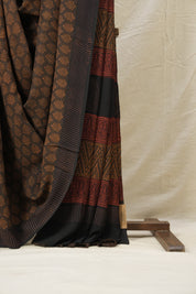 Brown HBP Modal Silk Saree - SRBMSS260