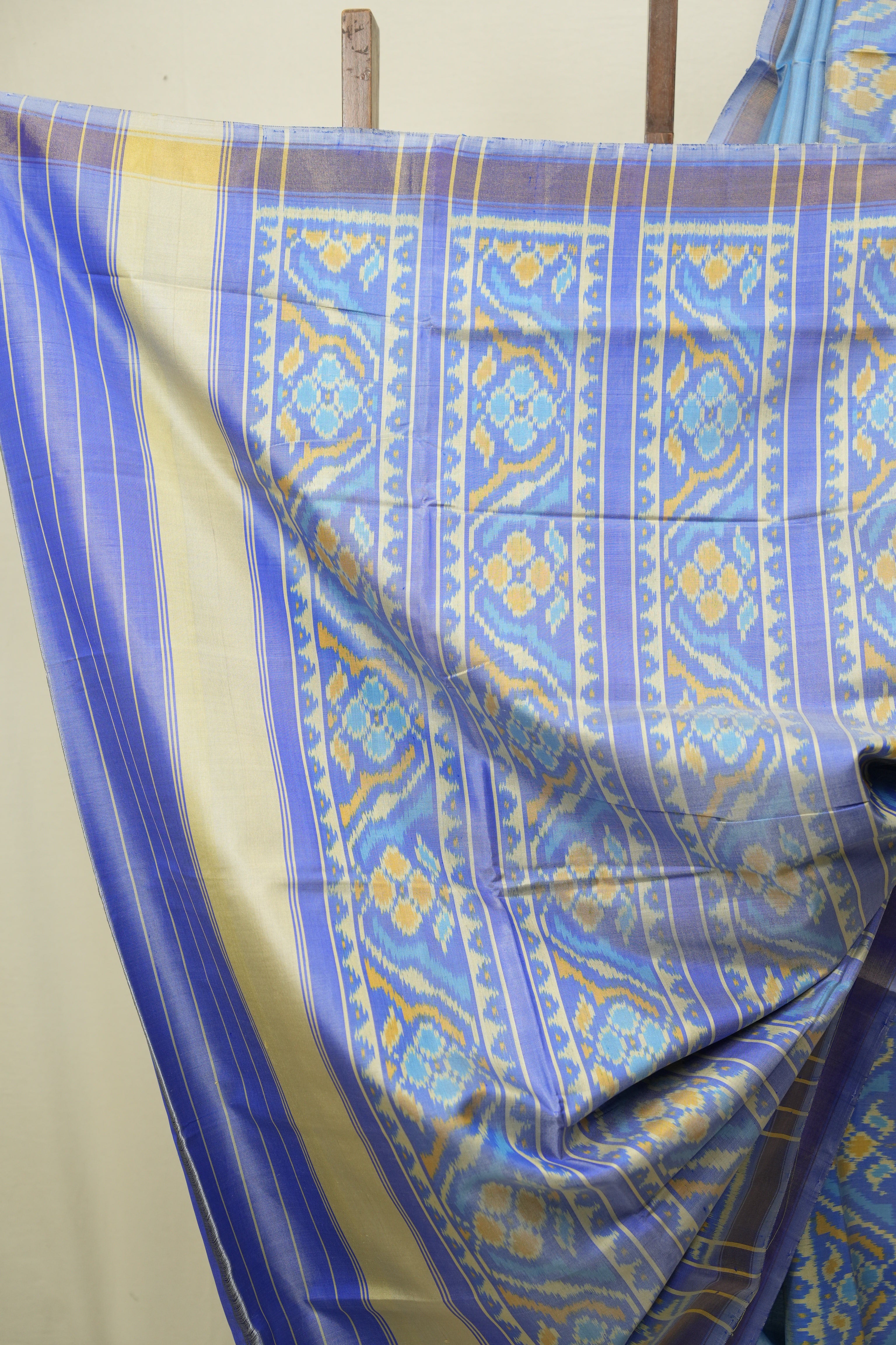 Light Blue Rajkot Patola Silk Saree - SRLBRPSS654