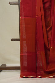 Red Maheshwari Saree - SRRMS1156