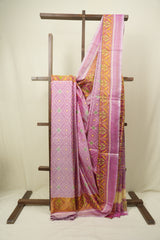 Light Pink Rajkot Patola Silk Saree - SRLPRPSS651