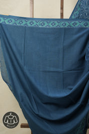 Teal Blue HBP Cotton Saree - SRTBCS3108