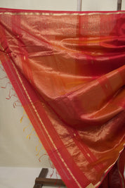 Red Maheshwari Saree - SRRMS1156