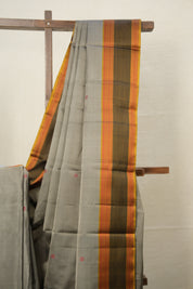 Teal Grey Kanjeevaram Silk Saree SRTGKSS960