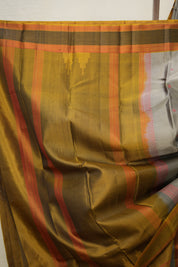 Teal Grey Kanjeevaram Silk Saree SRTGKSS960