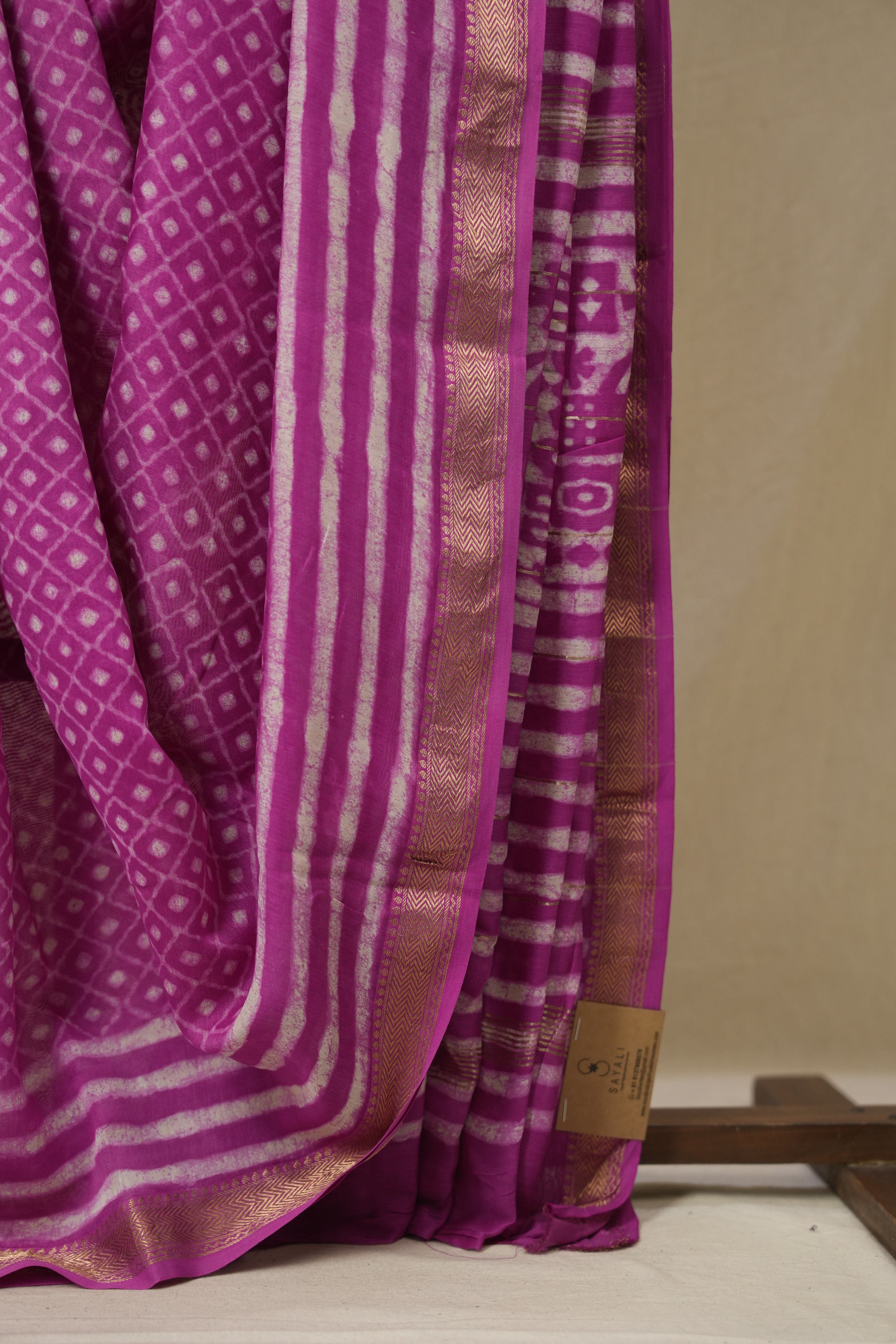 Pink HBP Cotton Silk Saree With Maheshwari Border - SRPCSS1603