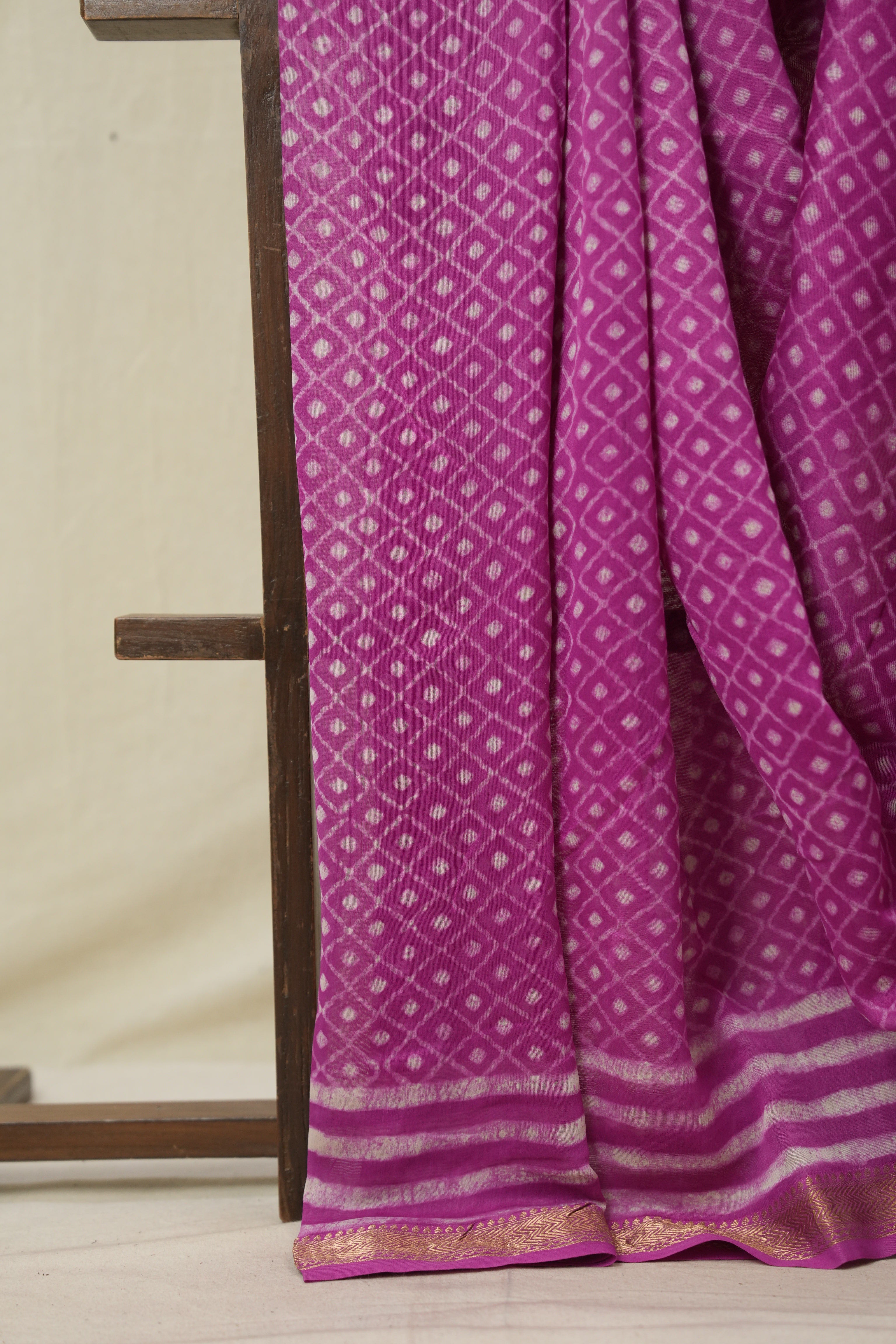 Pink HBP Cotton Silk Saree With Maheshwari Border - SRPCSS1603