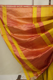 Yellow Maheshwari Saree - SRYMS1157