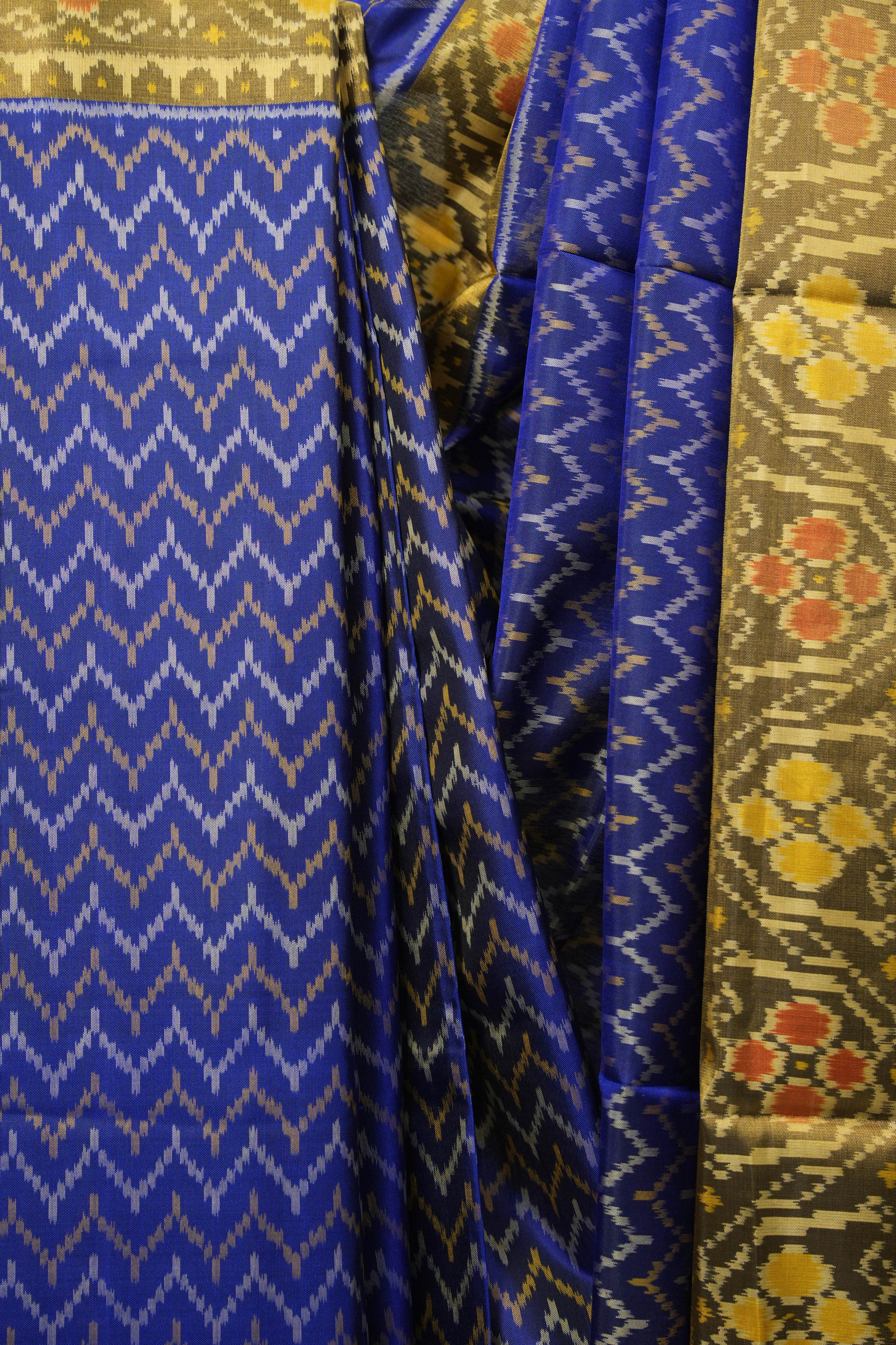 Royal Blue Rajkot Patola Silk Saree - SRRBRPSS640