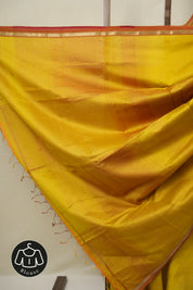 Yellow Maheshwari Saree - SRYMS1157