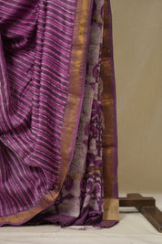 Dusty Pink HBP Cotton Silk Saree With Maheshwari Border - SRDPCSS1574