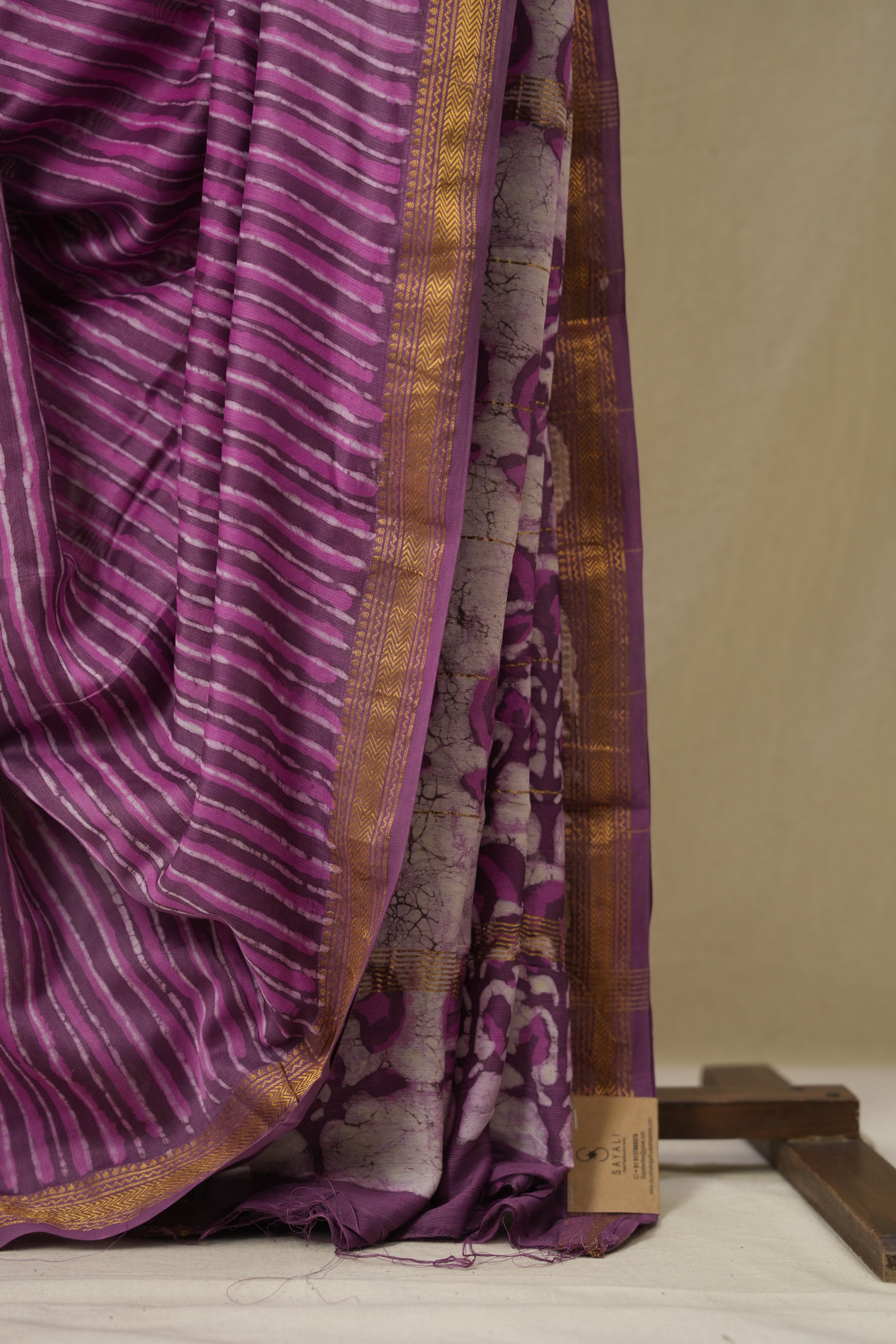 Dusty Pink HBP Cotton Silk Saree With Maheshwari Border - SRDPCSS1574