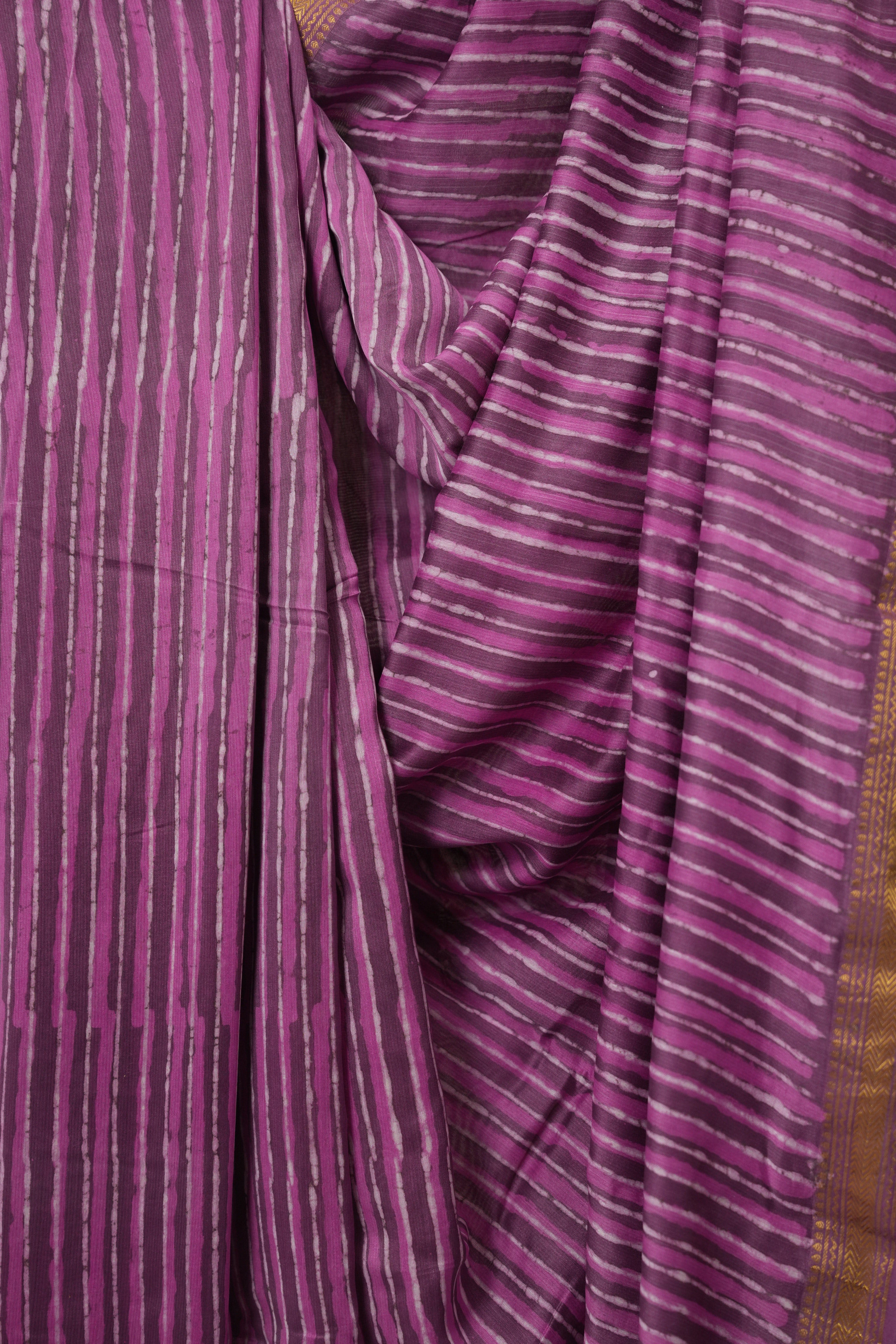 Dusty Pink HBP Cotton Silk Saree With Maheshwari Border - SRDPCSS1574