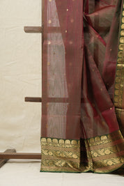Two Tone Red Chanderi Silk Saree-SRTTRCSS58