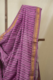 Dusty Pink HBP Cotton Silk Saree With Maheshwari Border - SRDPCSS1574