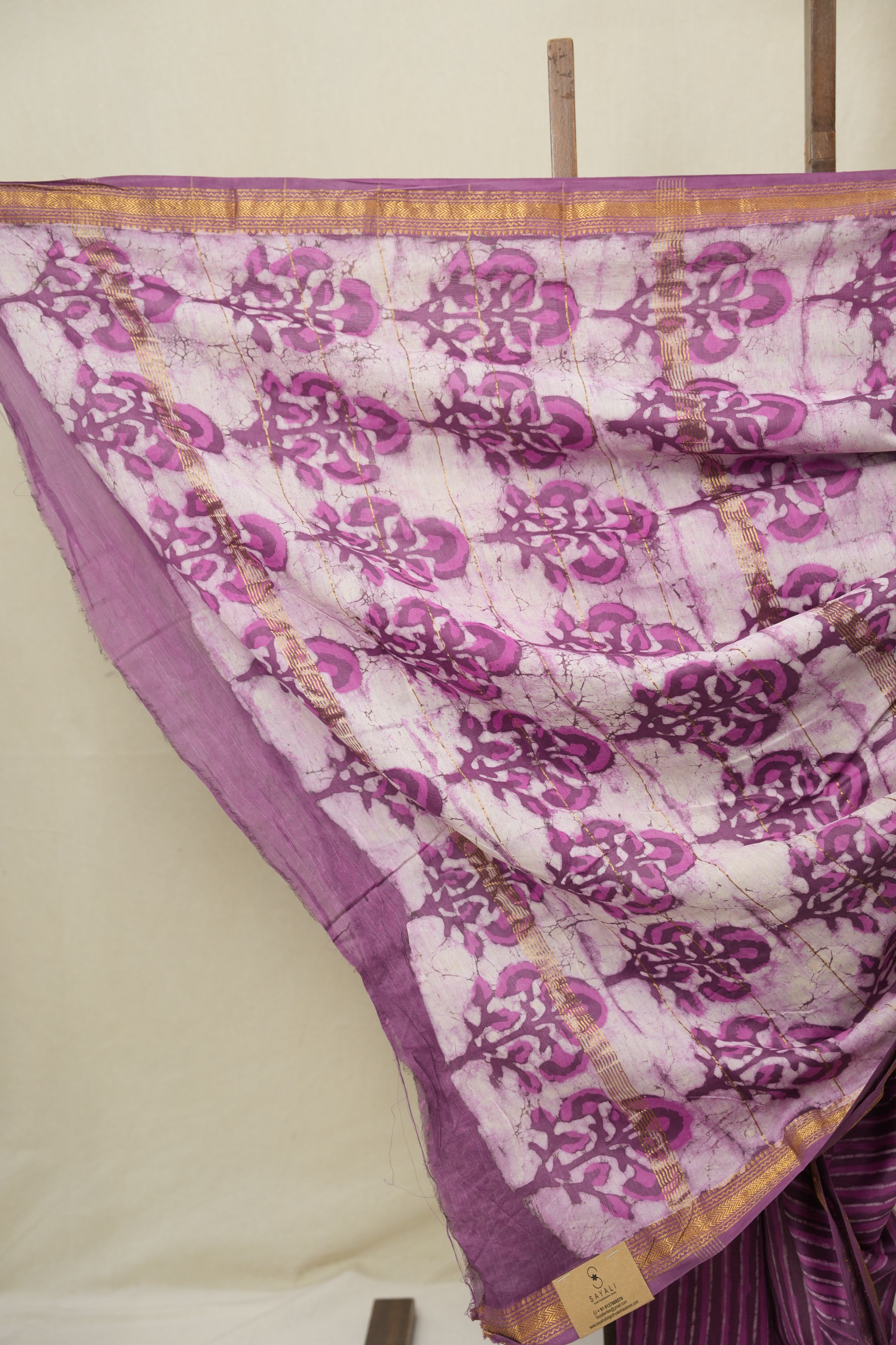 Dusty Pink HBP Cotton Silk Saree With Maheshwari Border - SRDPCSS1574