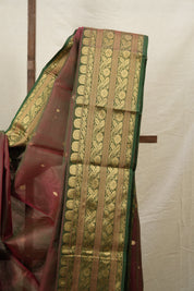 Two Tone Red Chanderi Silk Saree-SRTTRCSS58