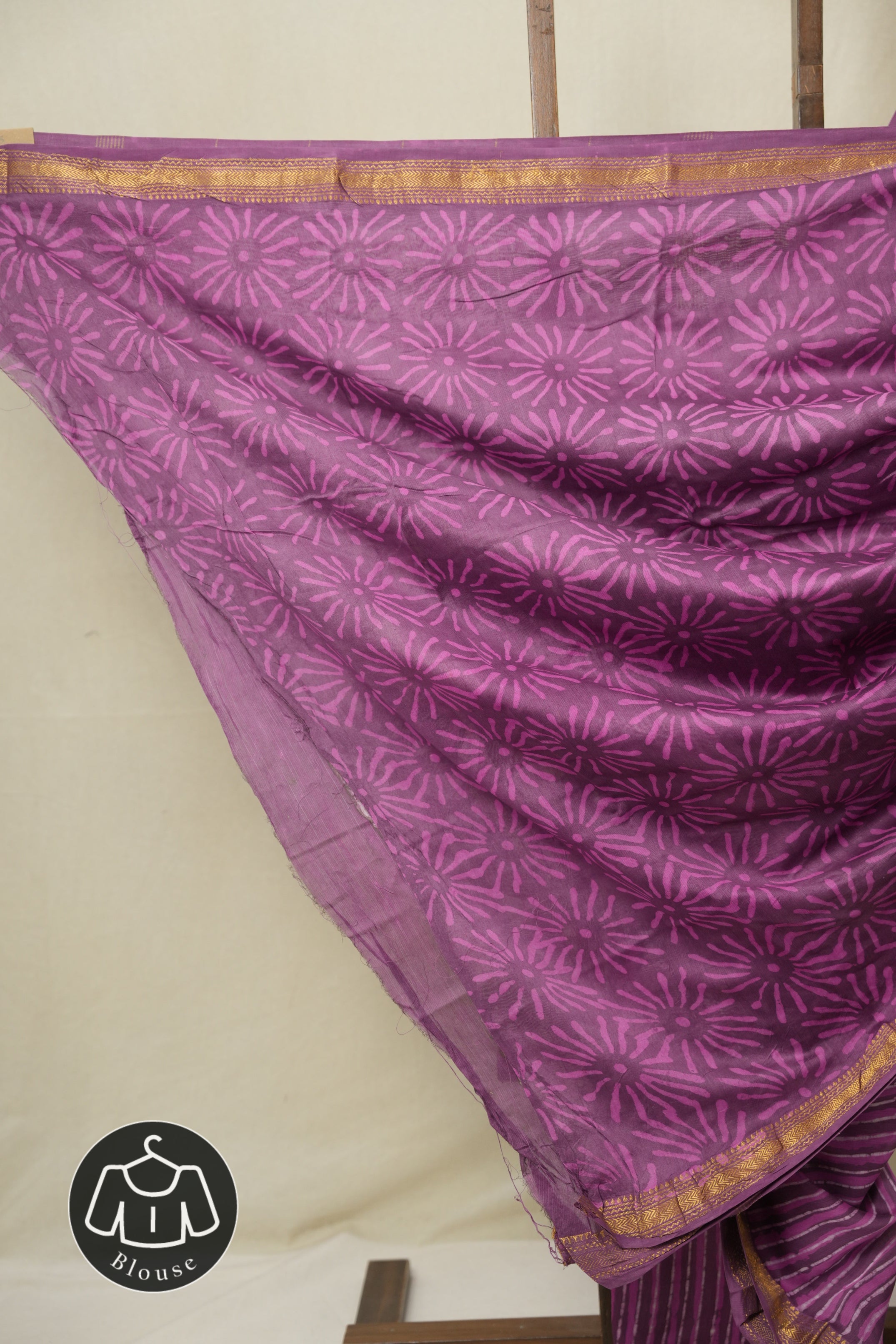 Dusty Pink HBP Cotton Silk Saree With Maheshwari Border - SRDPCSS1574