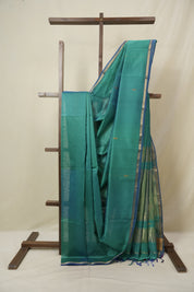Green Maheshwari Saree - SRGMS1158