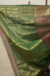 Two Tone Red Chanderi Silk Saree-SRTTRCSS58