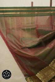 Two Tone Red Chanderi Silk Saree-SRTTRCSS58