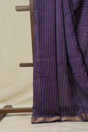 Purple HBP Cotton Silk Saree With Maheshwari Border - SRPCSS1573