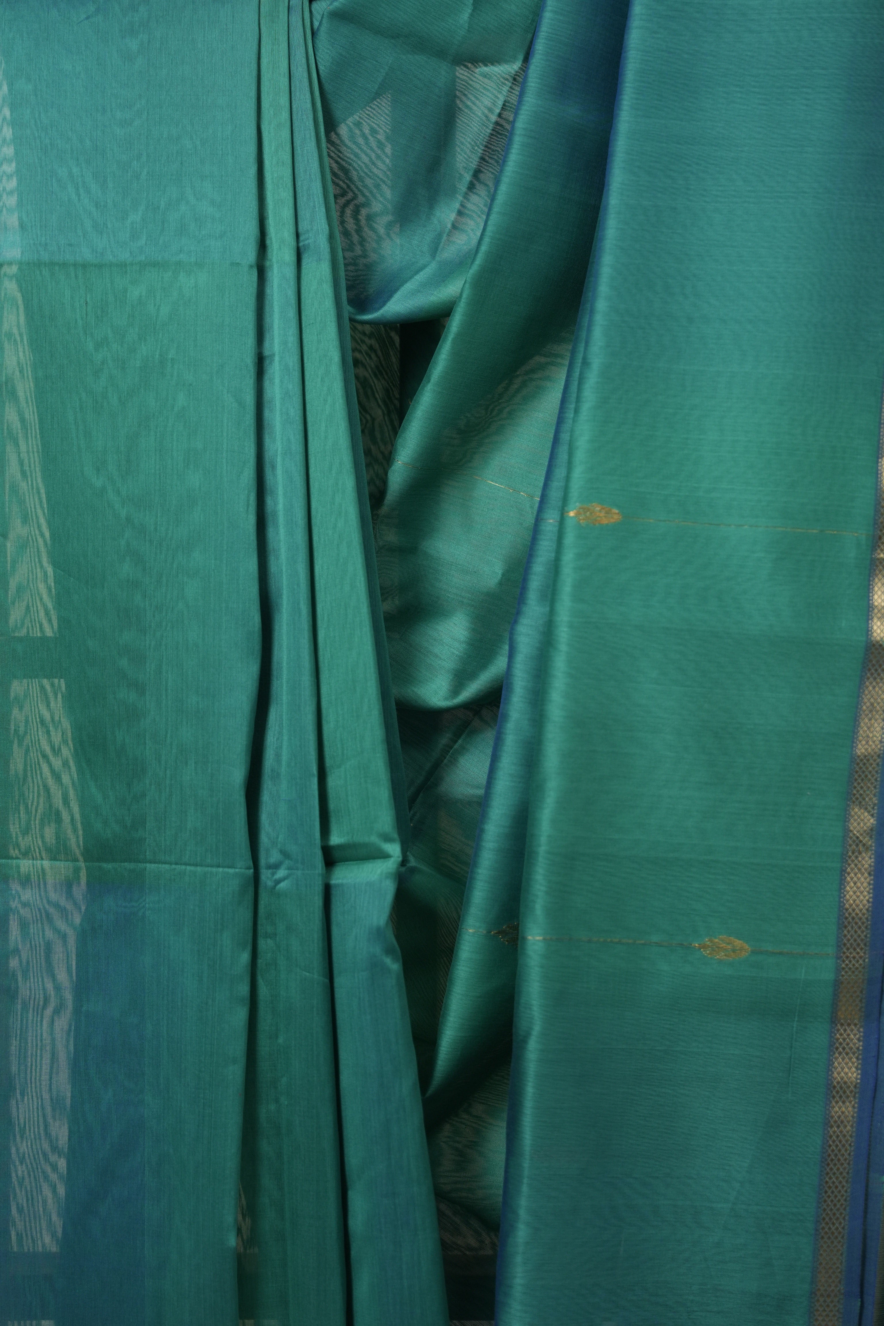 Green Maheshwari Saree - SRGMS1158