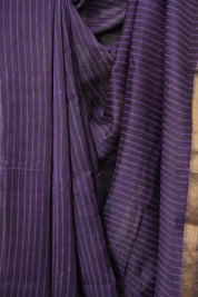 Purple HBP Cotton Silk Saree With Maheshwari Border - SRPCSS1573