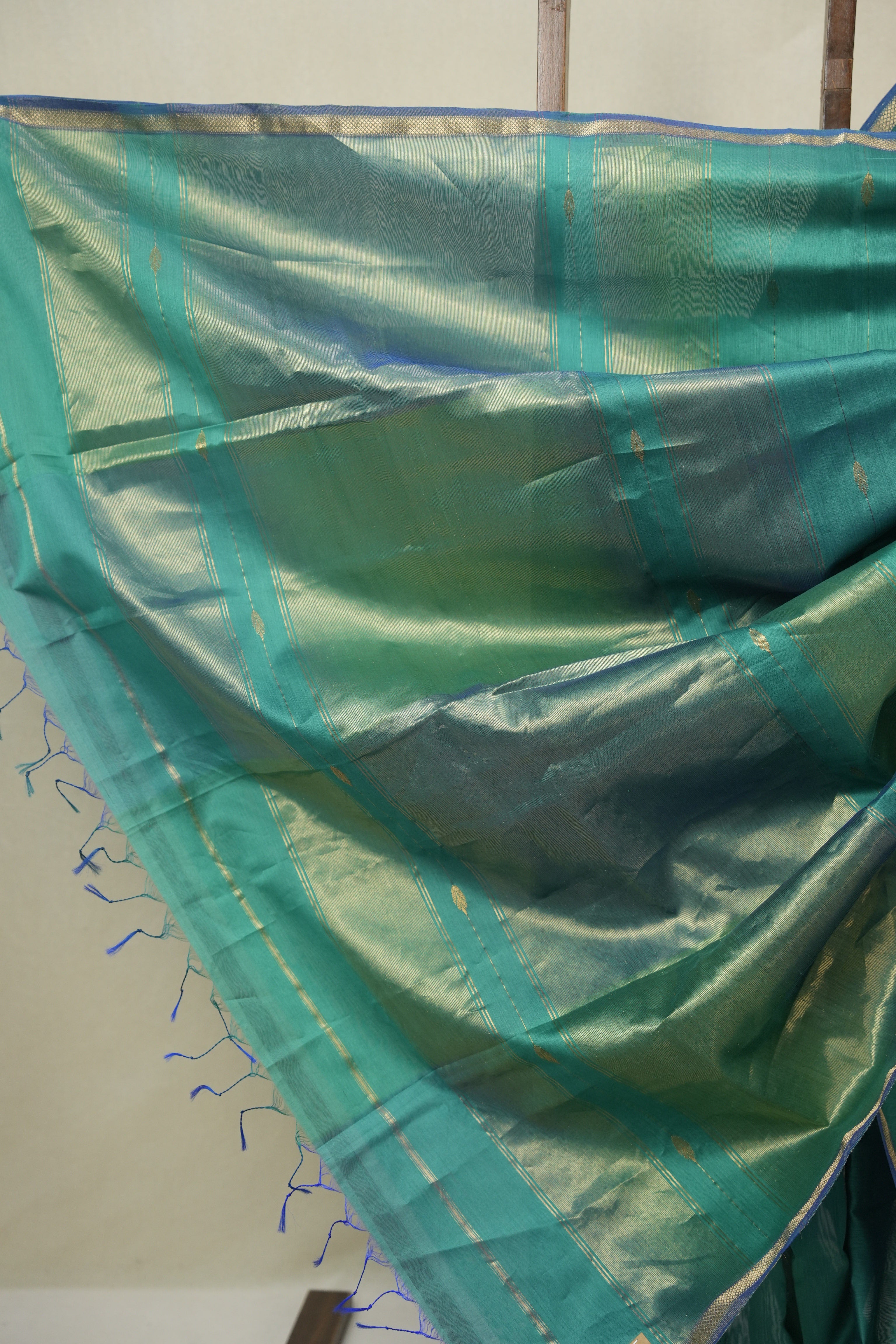 Green Maheshwari Saree - SRGMS1158