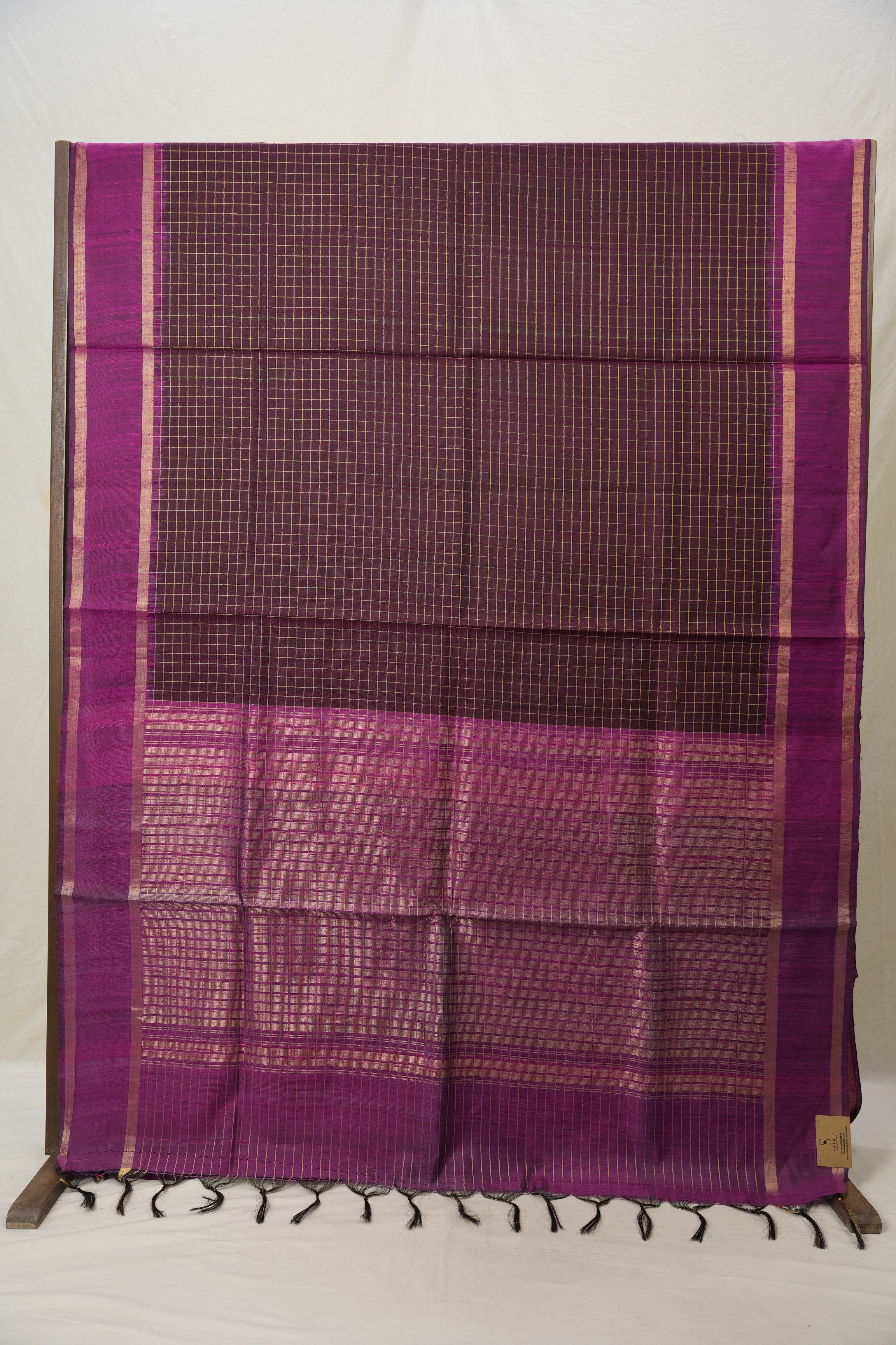 Maroon Raw Silk Saree - SRMRSS845