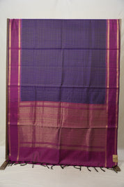 Navy Blue Raw Silk Saree - SRNBRSS847