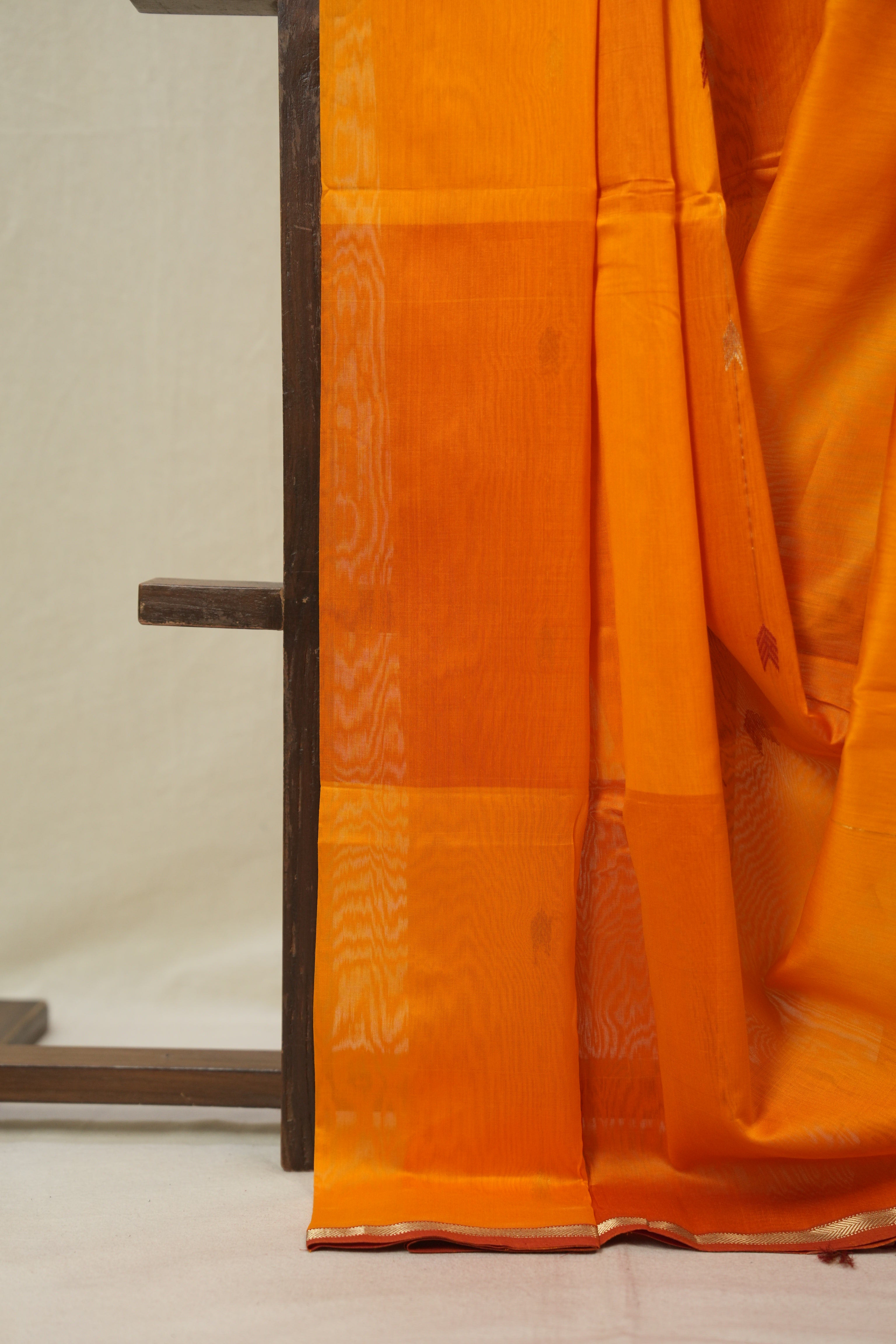 Orange Maheshwari Saree - SROMS1155