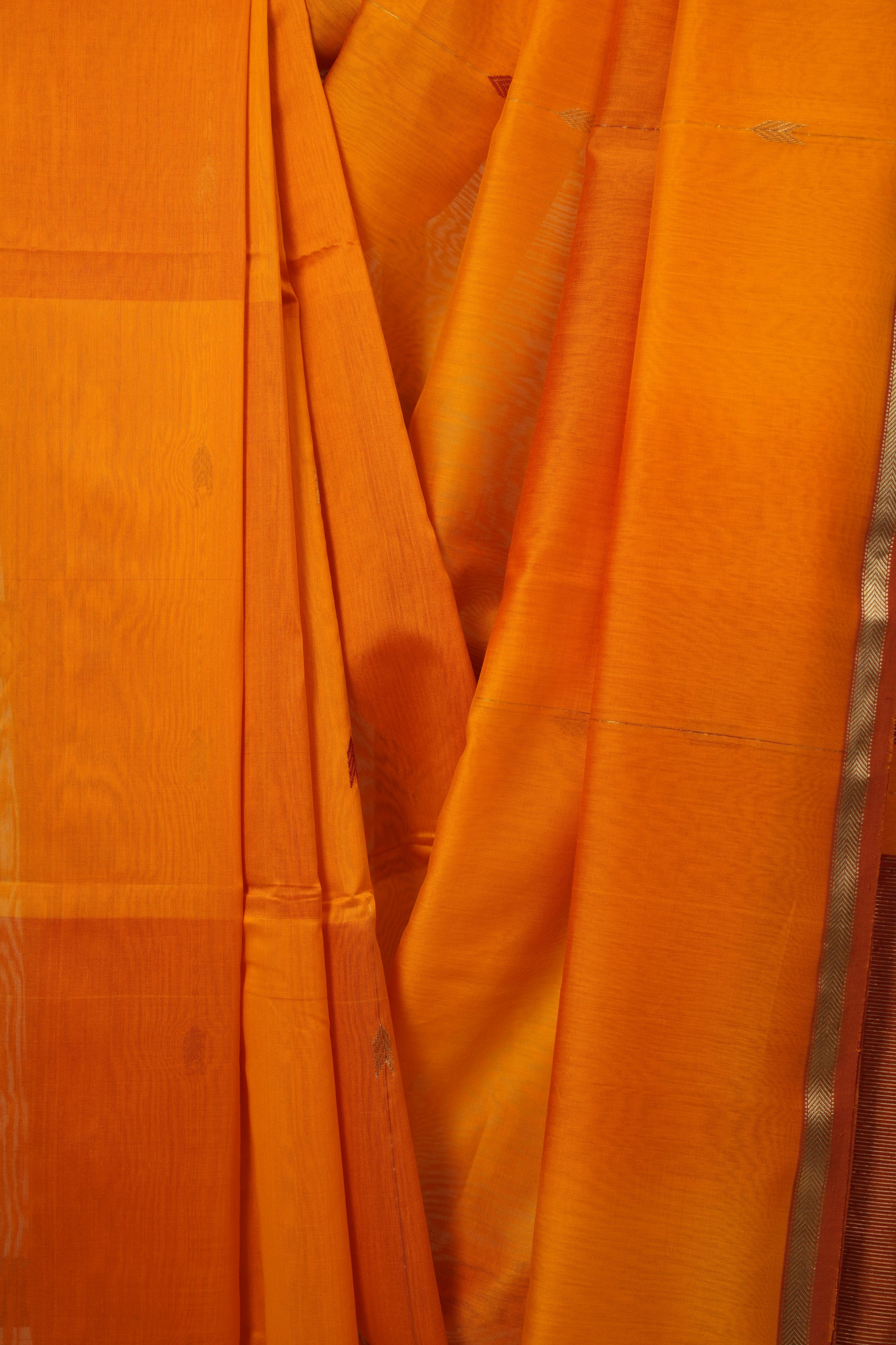 Orange Maheshwari Saree - SROMS1155