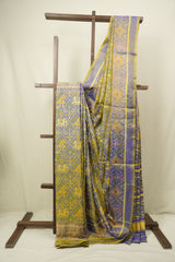 Dual Tone Blue Rajkot Patola Silk Saree - SRDTBRPSS641