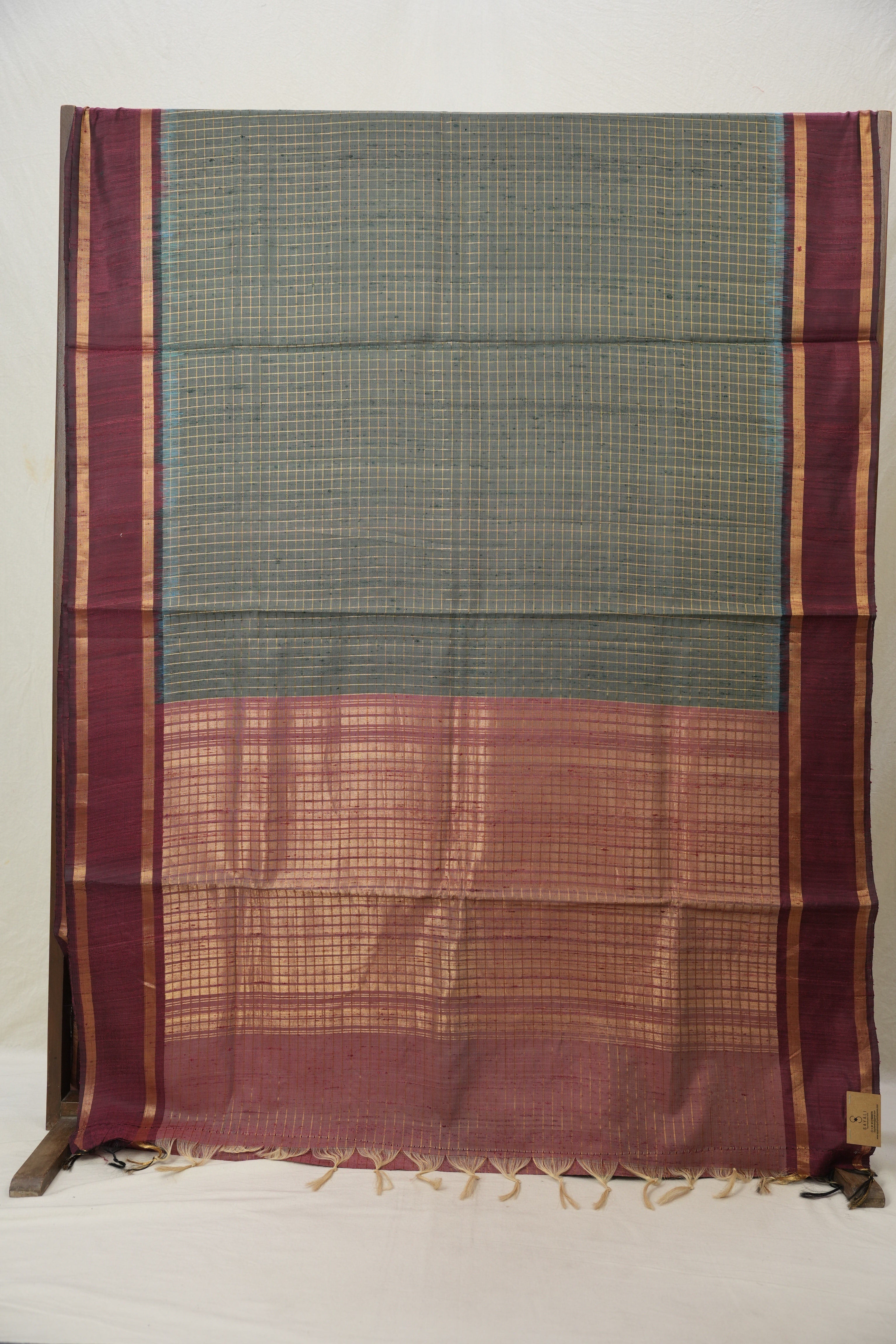 Light Teal Blue Raw Silk Saree - SRLTBRSS844