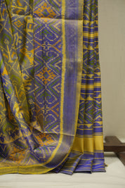 Dual Tone Blue Rajkot Patola Silk Saree - SRDTBRPSS641