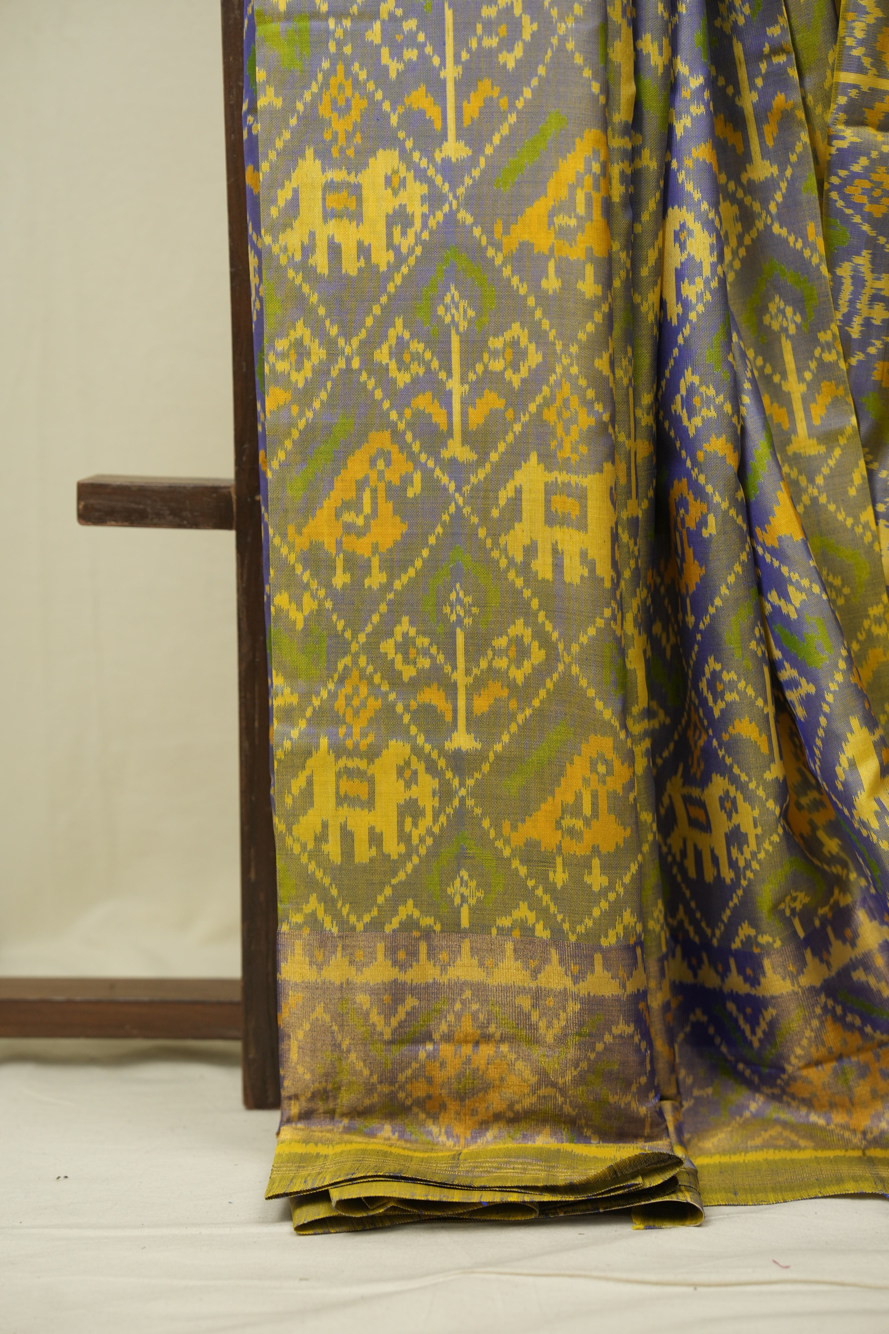 Dual Tone Blue Rajkot Patola Silk Saree - SRDTBRPSS641