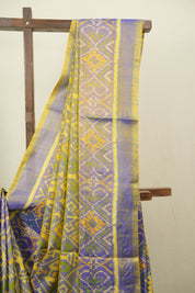 Dual Tone Blue Rajkot Patola Silk Saree - SRDTBRPSS641