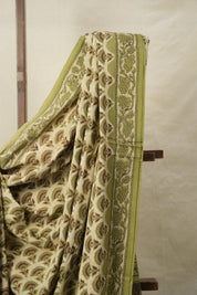 Mehandi Green HBP Cotton Saree - SRMGCS3215