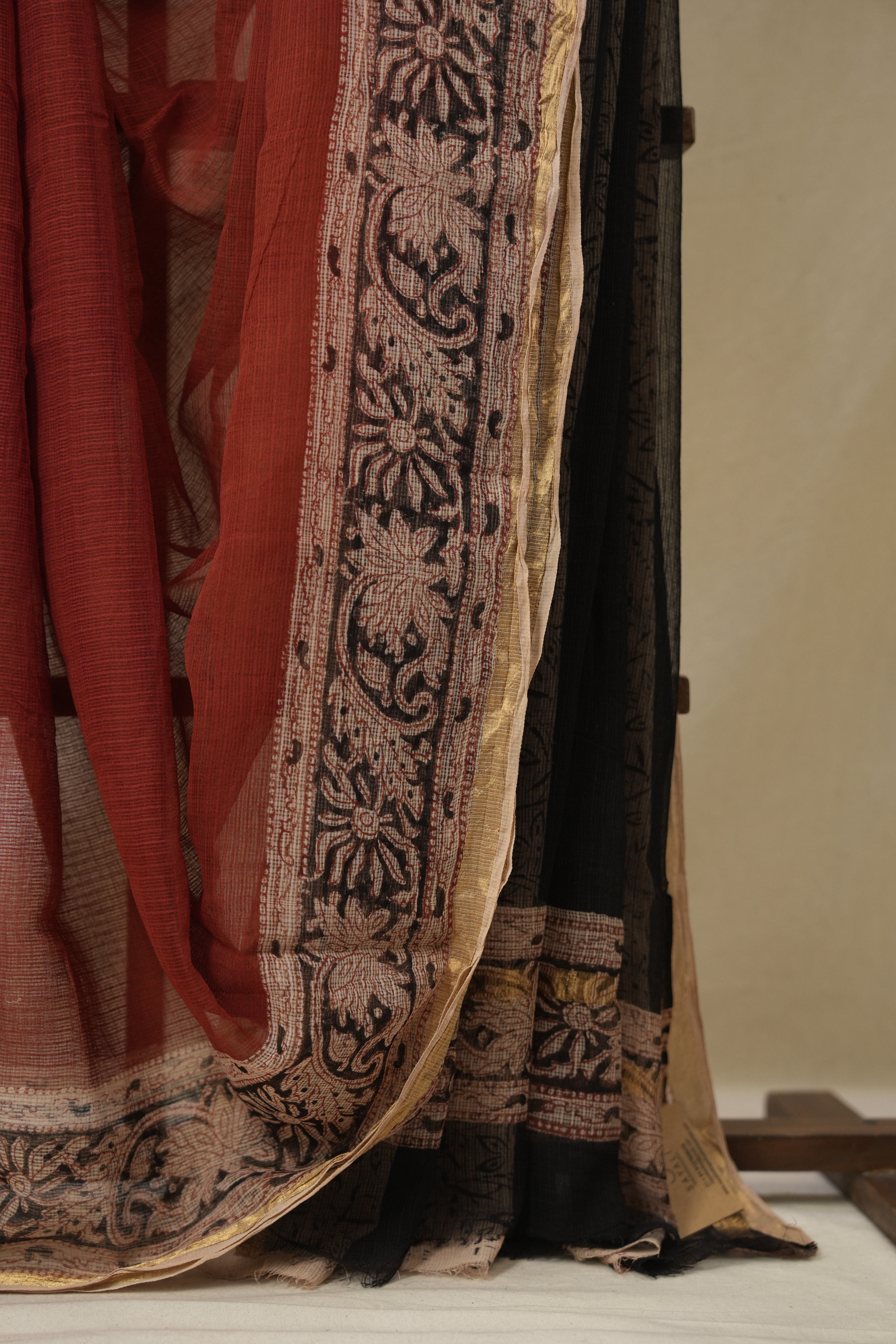 Maroon HBP Kota Doria Saree - SRMKDS253