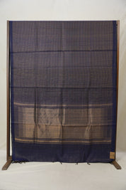 Navy Blue Raw Silk Saree - SRNBRSS888