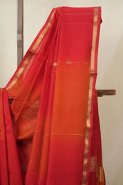 Red Maheshwari Saree - SRRMS1149